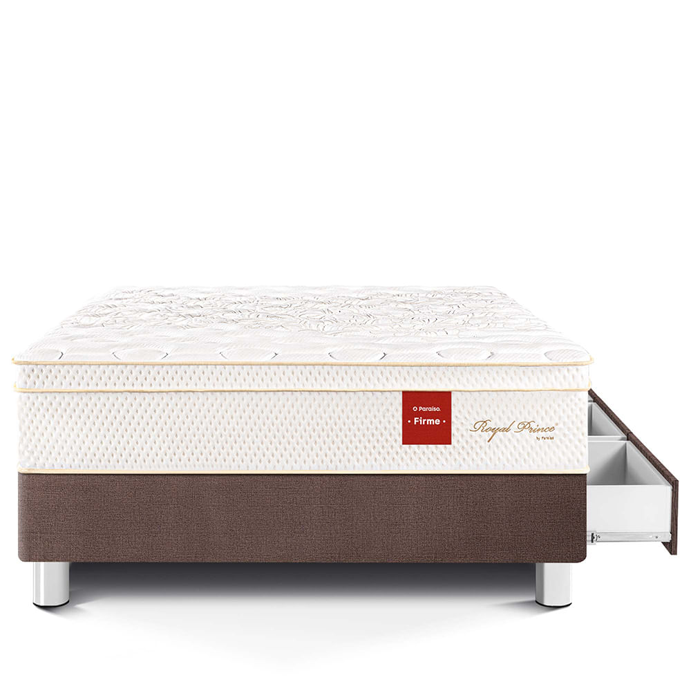 Cama Royal Prince Cajones 1.5 Plaza Chocolate