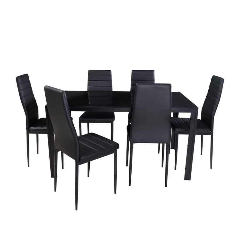 Comedor-M-Design-6-Sillas-140x80x76cm-Vidrio-3-0-Negro-1-259049