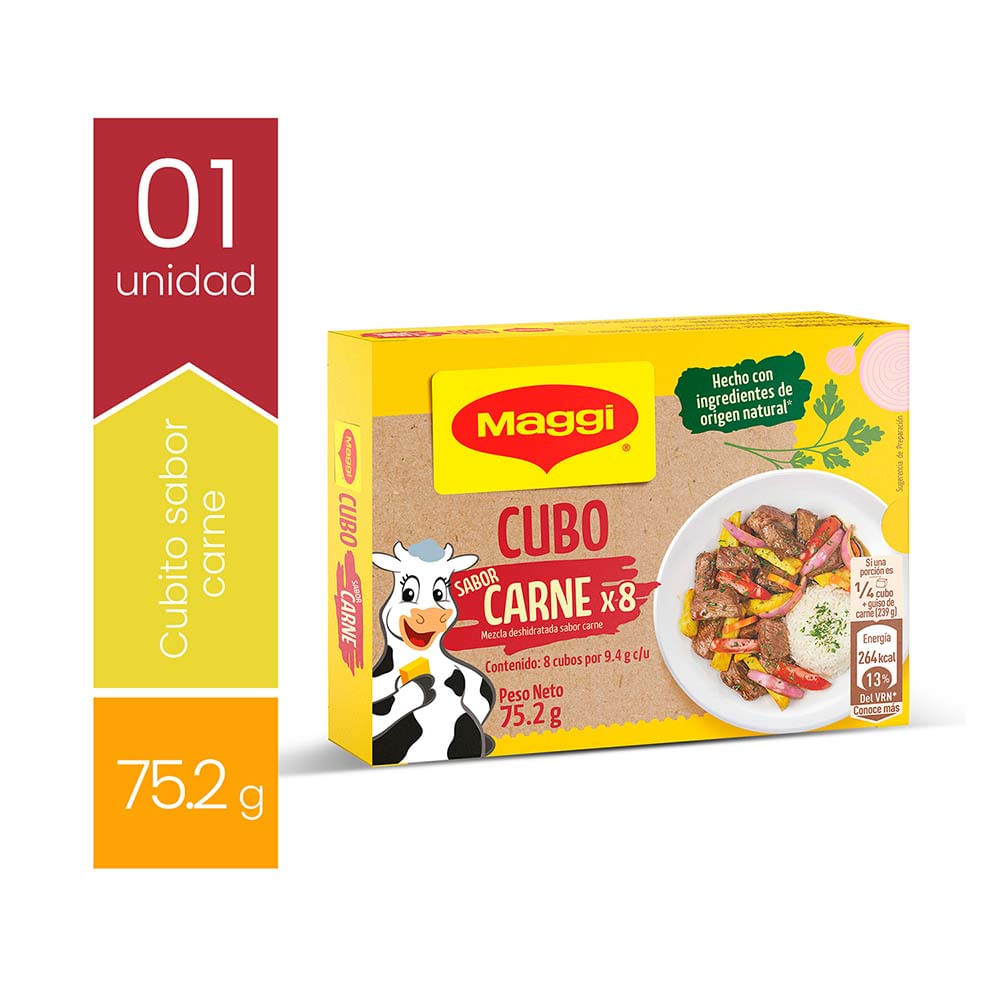 Cubito Sazonador Maggi Sabor Carne 8un - Metro.pe