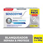 Twopack Crema de Dientes Sensodyne Blanqueador Repara y Protege 100g