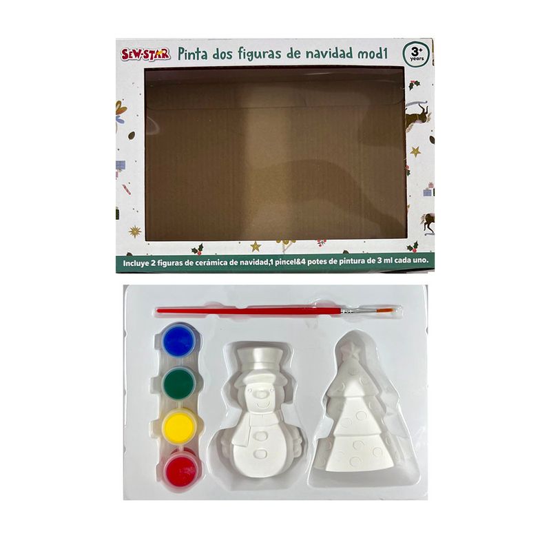 Cer-mica-para-Pintar-Navidad-Mu-eco-de-Nieve-y-rbol-2-239786