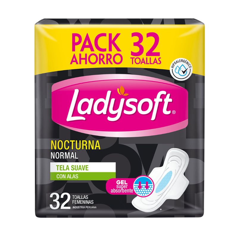 Toallas-Higi-nicas-Ladysoft-Nocturna-Normal-con-Alas-Tela-Suave-Paquete-32-Unidades-2-34967