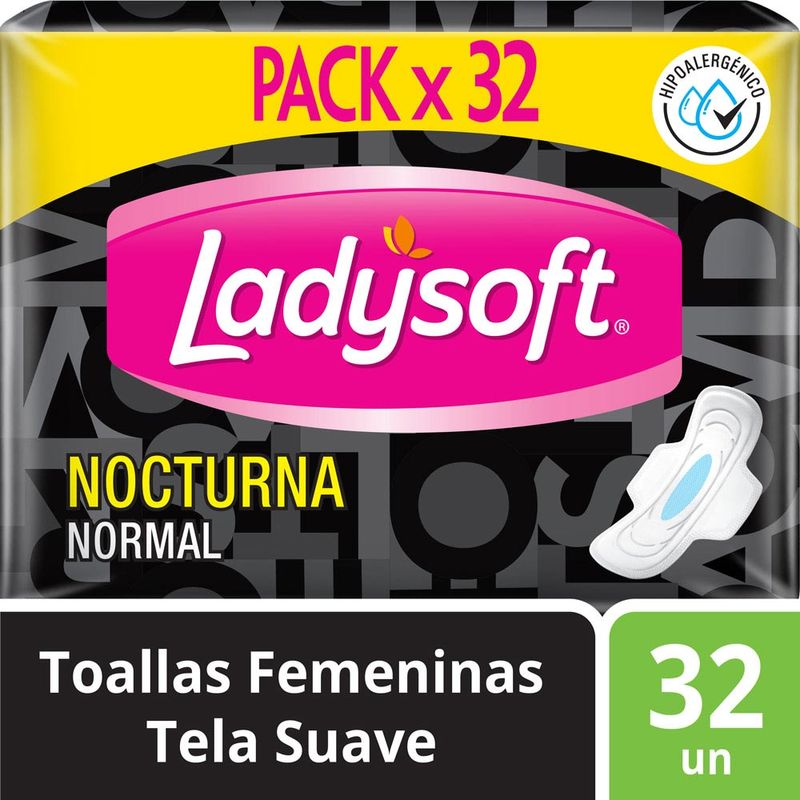 Toallas-Higi-nicas-Ladysoft-Nocturna-Normal-con-Alas-Tela-Suave-Paquete-32-Unidades-1-34967
