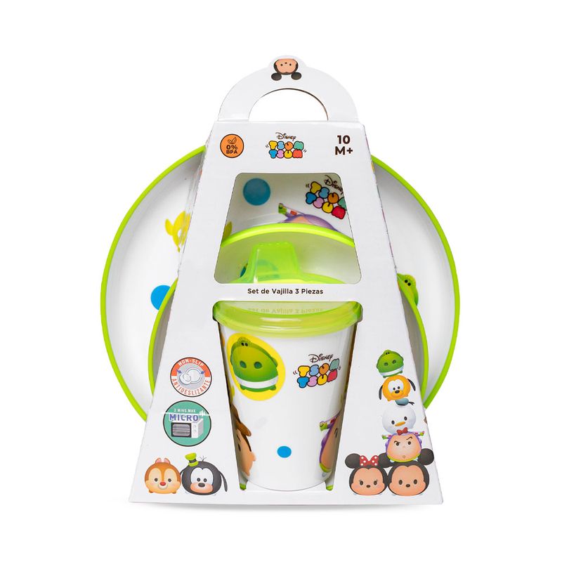 Set-Vajilla-y-Vaso-Tsum-Tsum-Verde-3-Piezas-1-281047