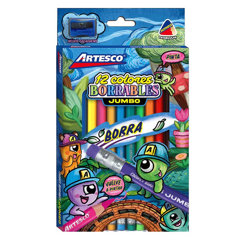 Colores-Tr-a-Borrables-Artesco-Jumbo-12un-Sacapuntas-1-283719