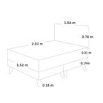 Dormitorio-Europea-Royal-Elizabeth-Queen-con-Cabecera-Blocks-Gris-5-247391