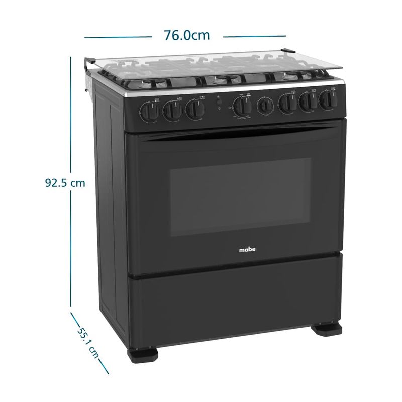 Cocina-de-Piso-6-Quemadores-76cm-Negro-Mabe-CMP3020FN1-2-290759