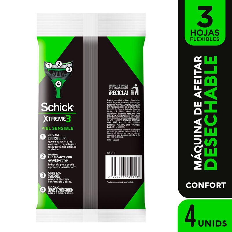 M-quina-de-Afeitar-Desechable-Xtreme-3-Piel-Sensible-Pack-4-unid-M-quina-de-Afeitar-Desechable-Xtreme-3-Piel-Sensible-Pack-4un-2-27759