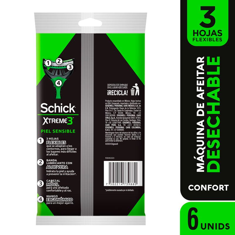 Pack-x6-M-quina-de-Afeitar-Desechable-Xtreme-3-Piel-Sensible-2-61777