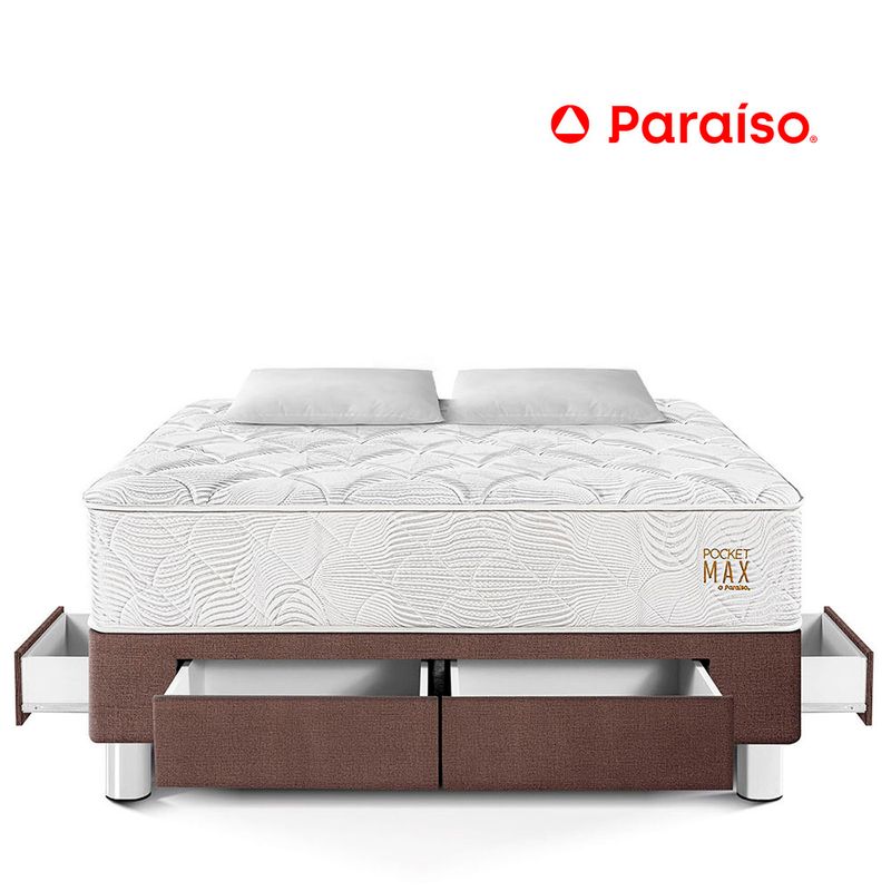 Cama-Pocket-Max-Queen-con-Cajones-Chocolate-2-Almohadas-Protector-1-19050