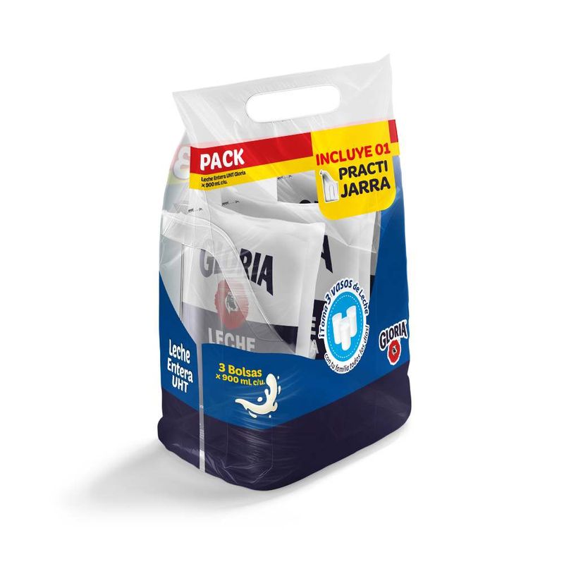 Tripack-Leche-Entera-UHT-Gloria-Bolsa-900ml-Practijarra-1-293073