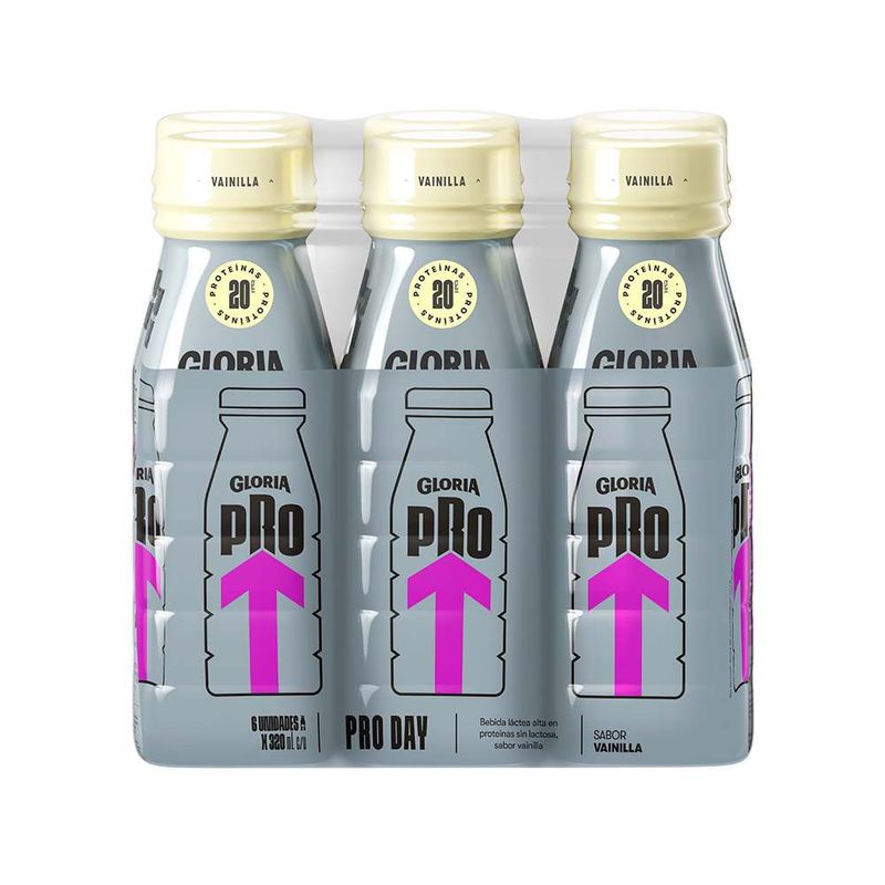 Sixpack-Bebida-L-ctea-Gloria-Pro-Day-Vainilla-Botella-320ml-1-293077