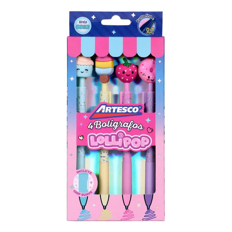 Set-Boligrafos-Artesco-Lollipop-4un-1-294003