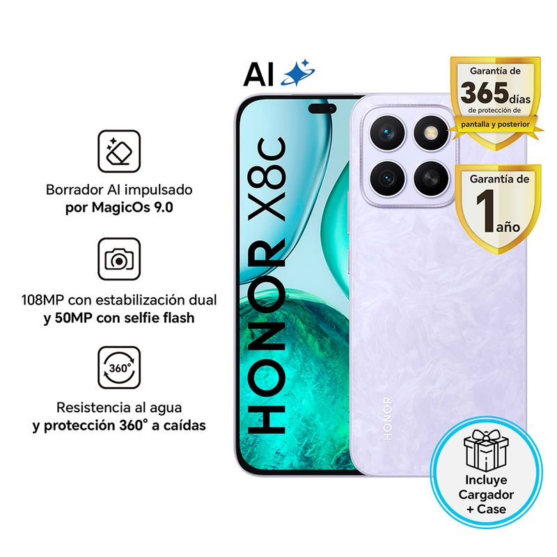 Smartphone-Honor-X8C-8Gb-256Gb-Cloud-Purple-1-286670