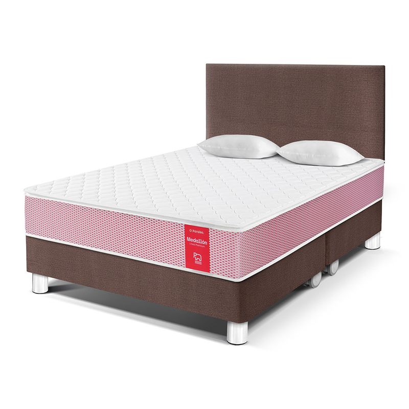 Dormitorio-Medall-n-Ergon-mico-Chocolate-Queen-2-Almohadas-Protector-2-20648