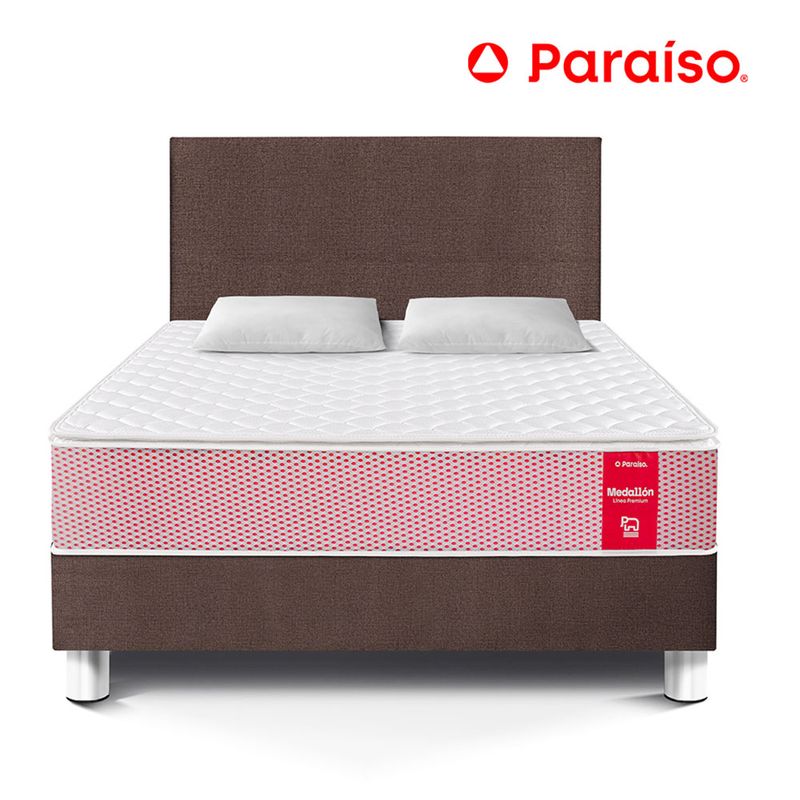 Dormitorio-Medall-n-Ergon-mico-Chocolate-Queen-2-Almohadas-Protector-1-20648