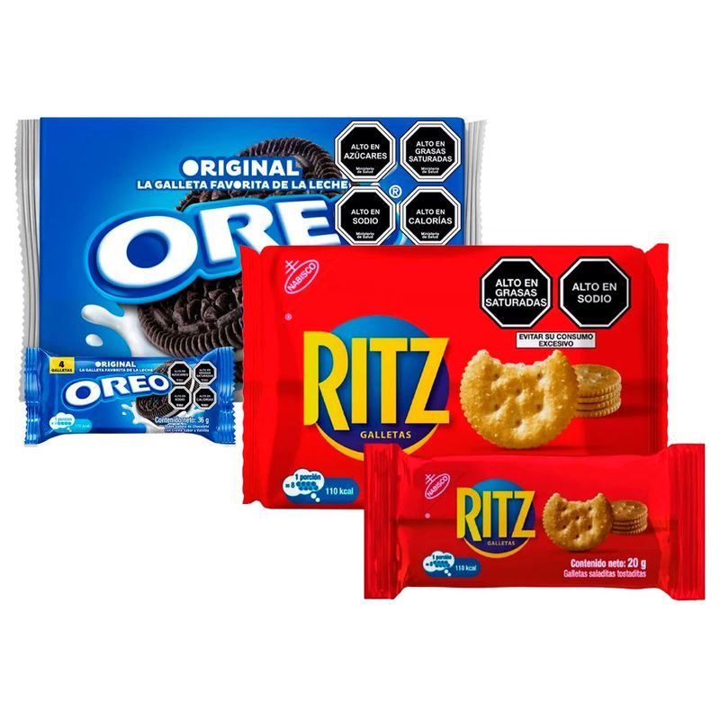 Pack Galletas: Ritz Original 6un + Oreo Original 12un - Metro.pe