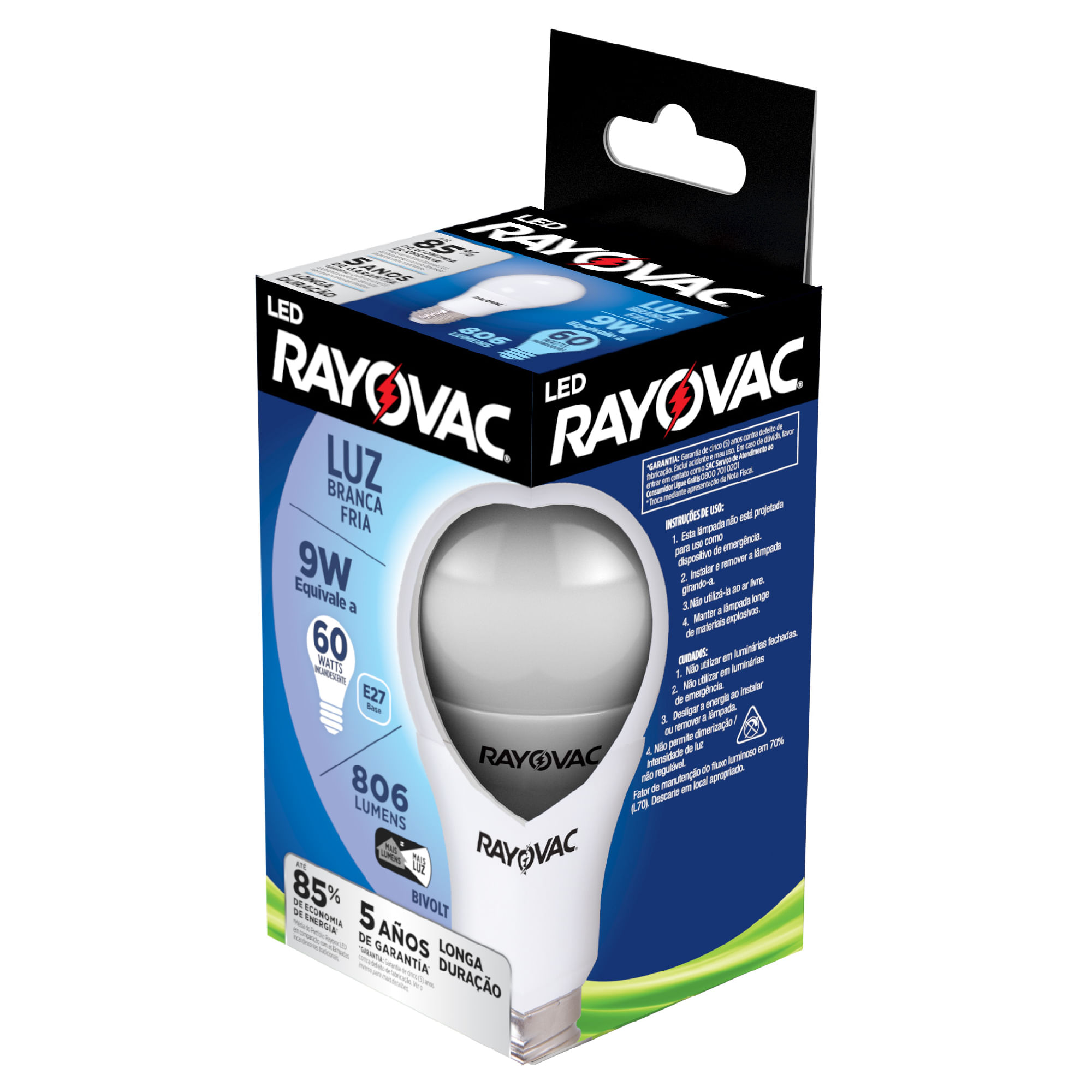 Foco Led Rayovac 9 W Blanc