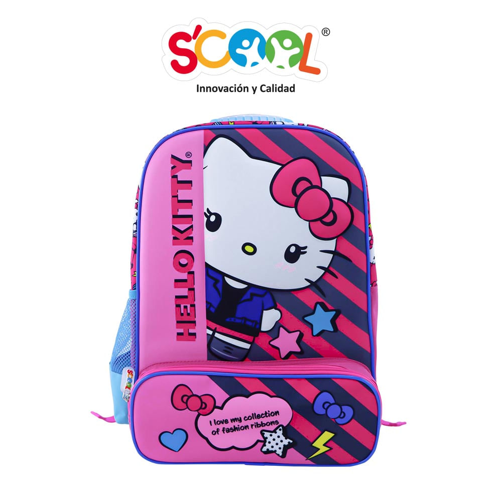 Mochila Grande Scool Ranger Eva Hello Kitty