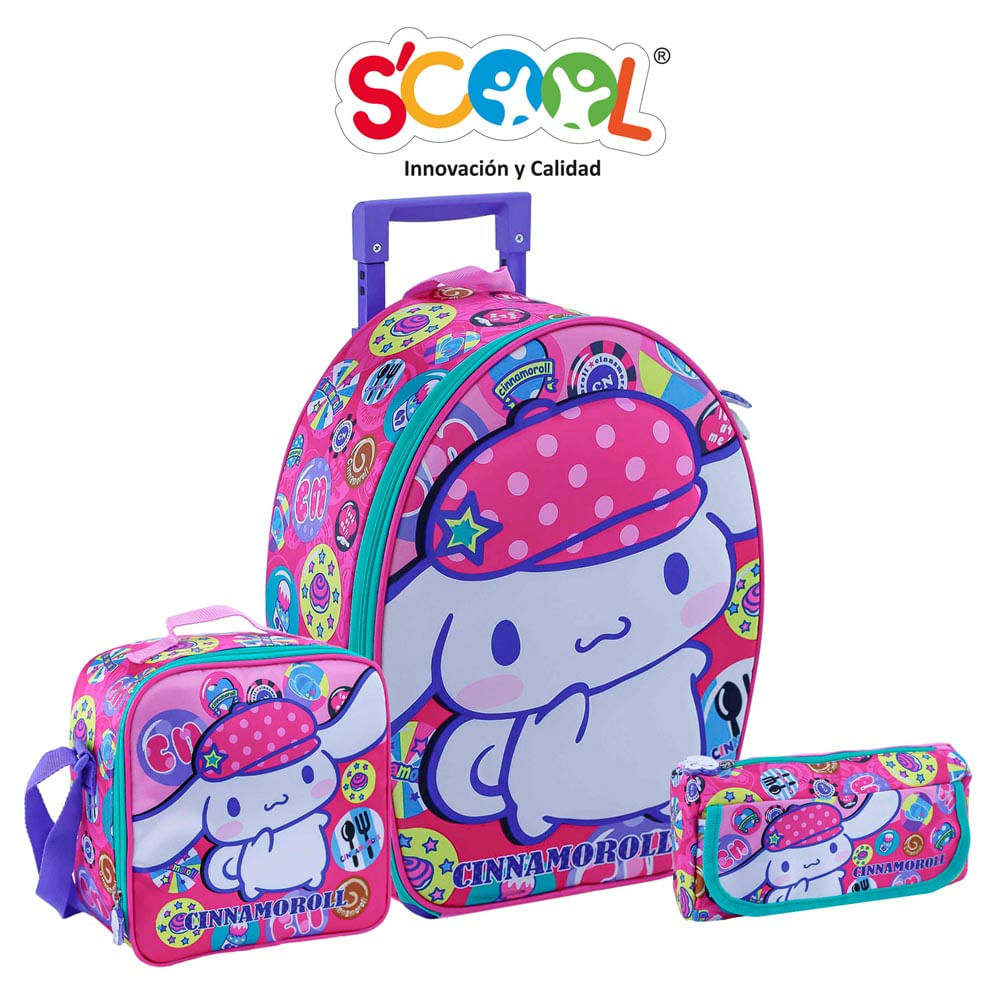 Set Maleta Grande Scool Ranger Eva Cinnamoroll