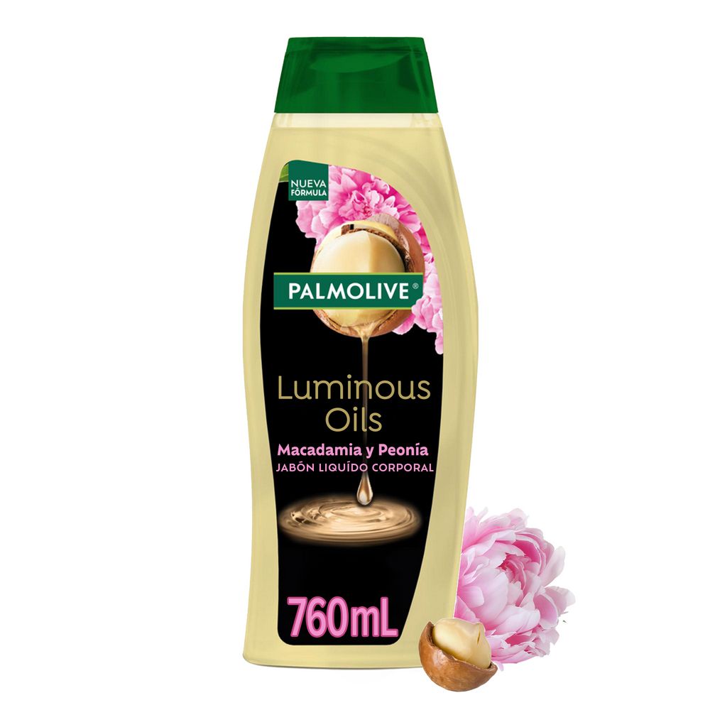 Jabón Líquido Palmolive Luminous Oils Macadamia y Peonía 760ml