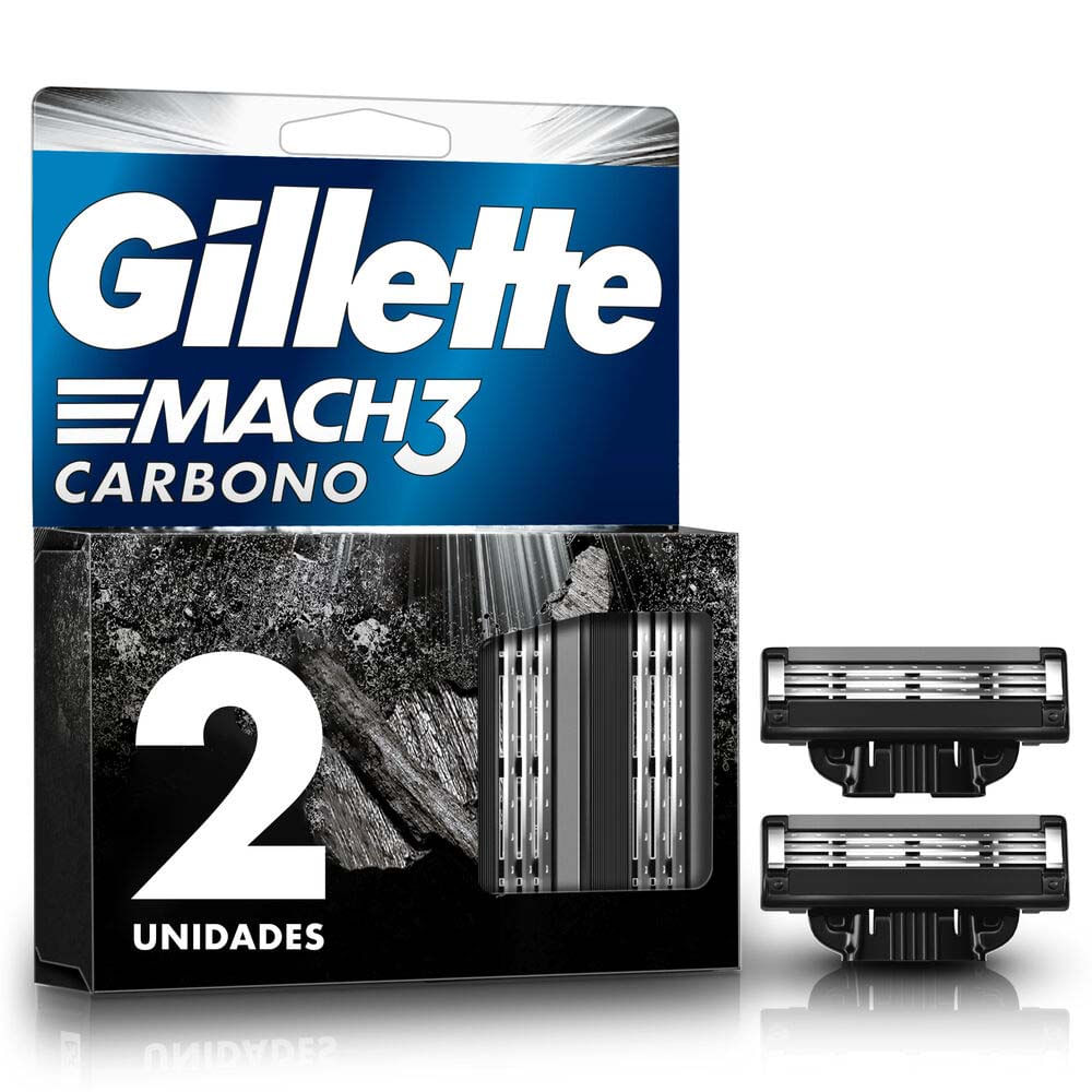 Repuesto Máquina de Afeitar Gillette Mach3 Carbono 2un