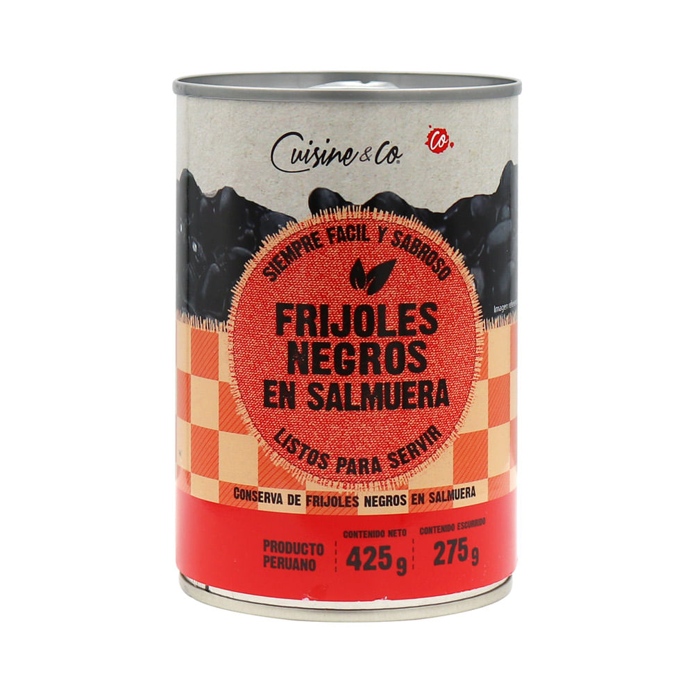 Frijoles Negros en Salmuera Cuisine & Co 425g