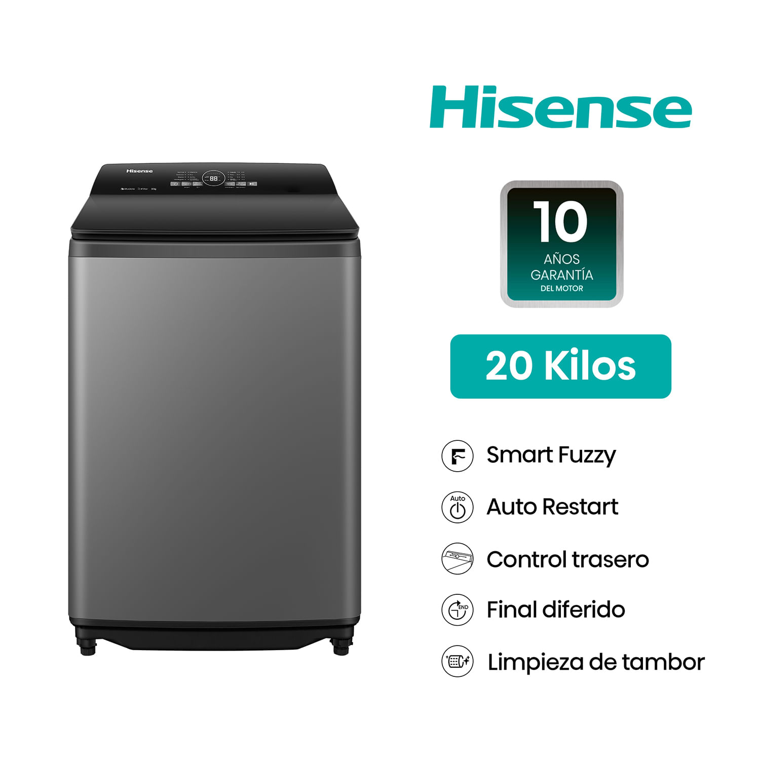 Lavadora Hisense 20Kg Wt3I2023Ut