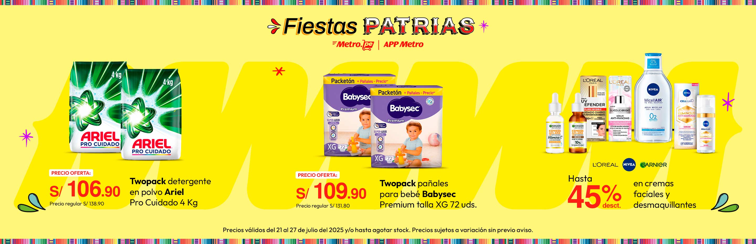 Twopack Detergente en Polvo Ariel Pro Cuidado 4kg