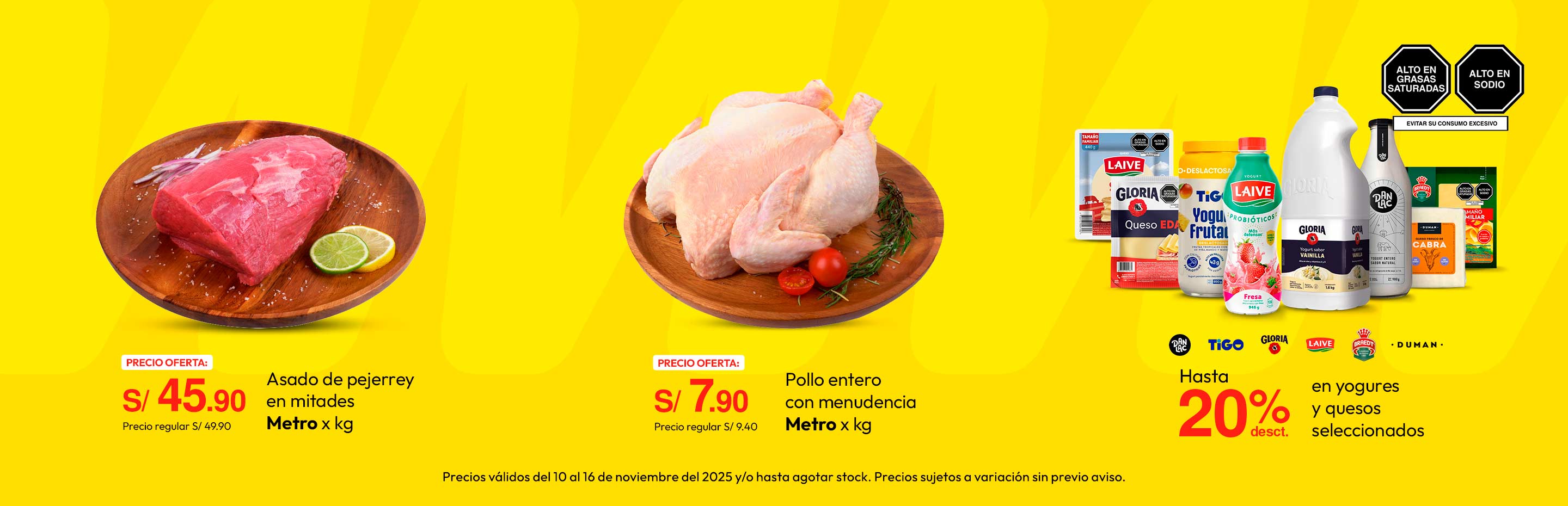 Asado de Pejerrey en Mitades Metro x kg