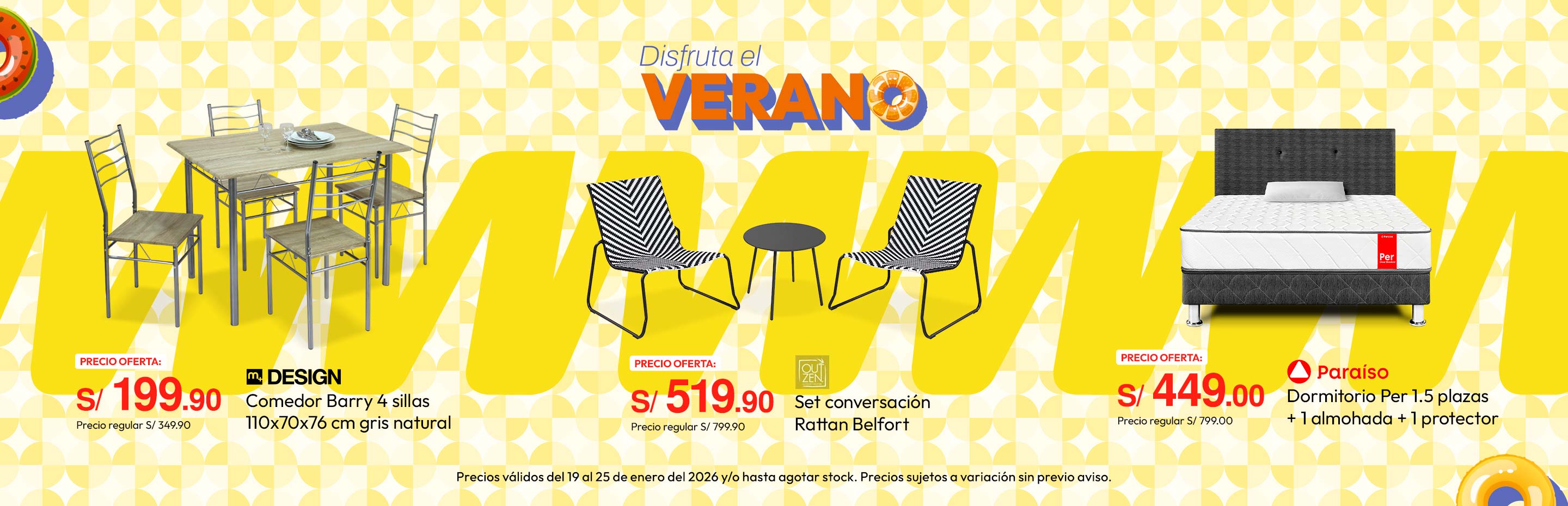 Comedor 4 Silla Barry M+Design 110x70x76cm Gris Natural