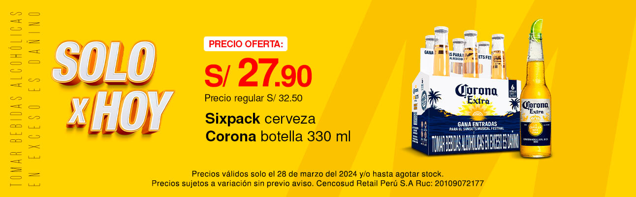 Sixpack Cerveza Corona Botella 330ml