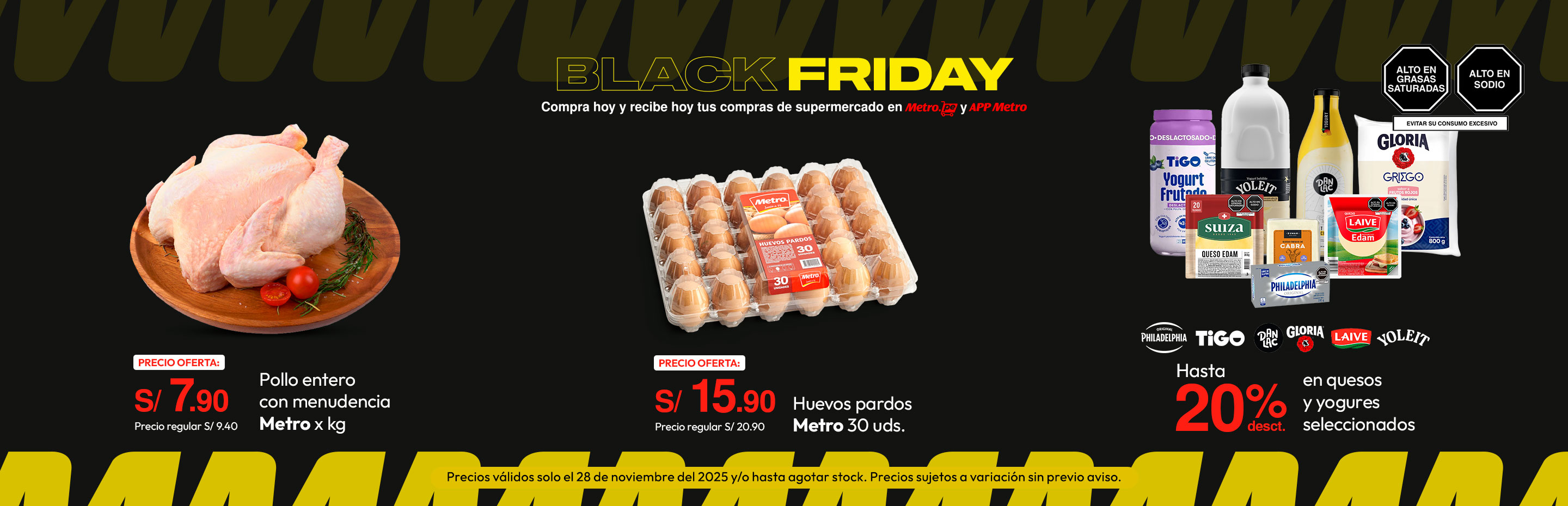 Pollo Entero con Menudencia Metro x kg