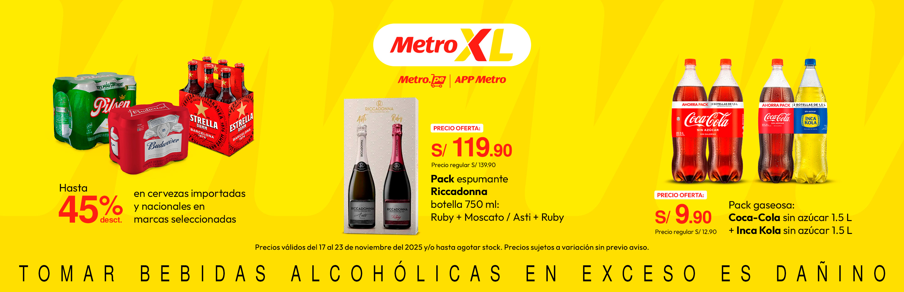 Hasta 45% de desc en Cervezas importadas y nacionales en marcas seleccionadas