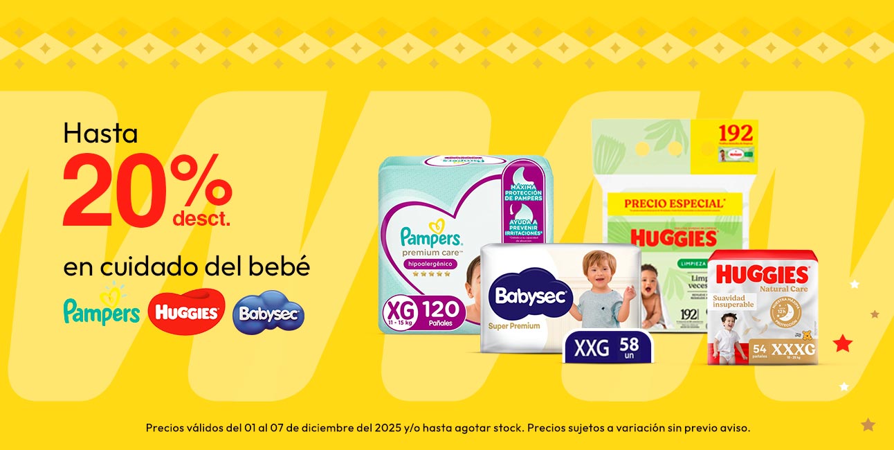 Hasta 20% desct en cuidado del bebe