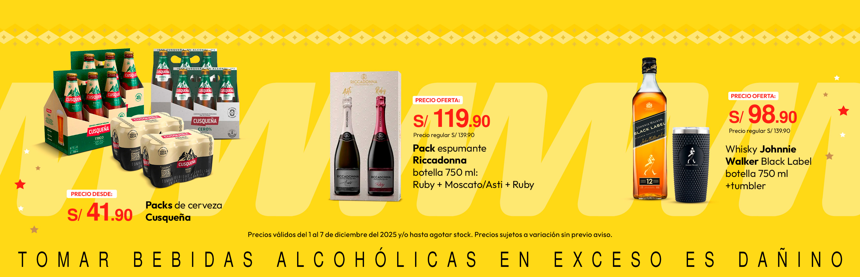 Packs de cerveza Cusqueña desde S/41.9