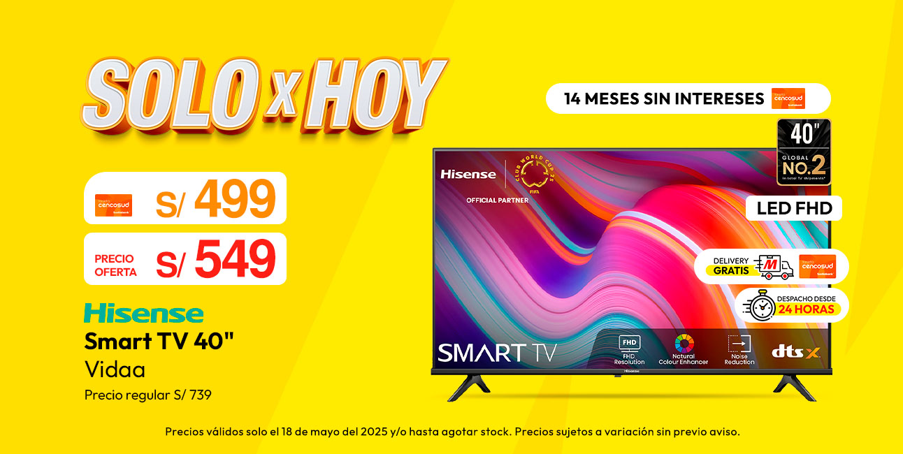 Televisor Smart TV Hisense Led Fhd 40" Vida