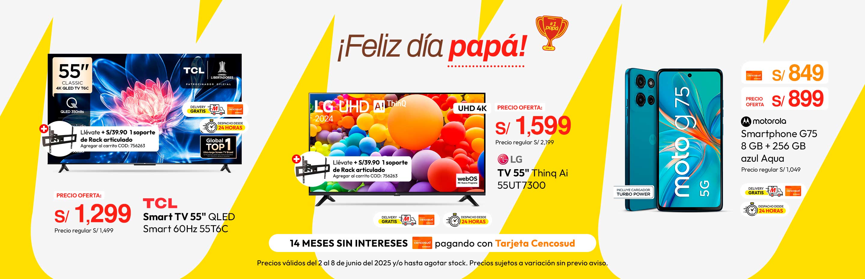 Smart TV TCL 55" QLED Smart 60Hz 55T6C