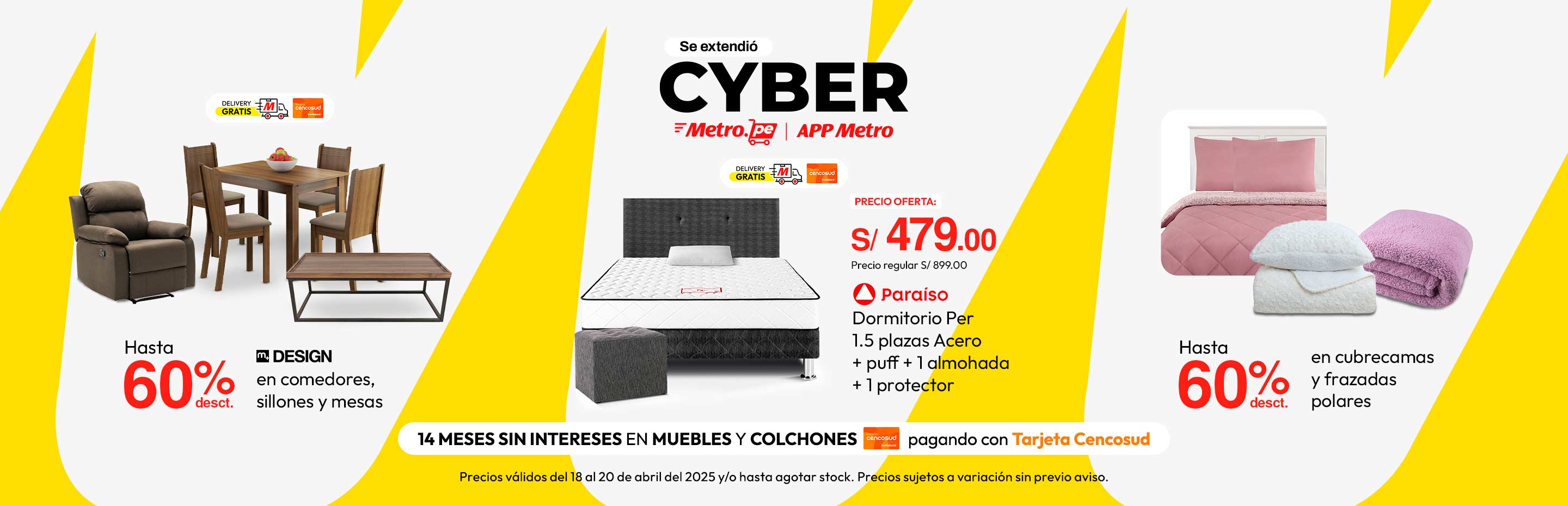 Hasta 60% de Desct. En Comedores, Sillones y Mesas