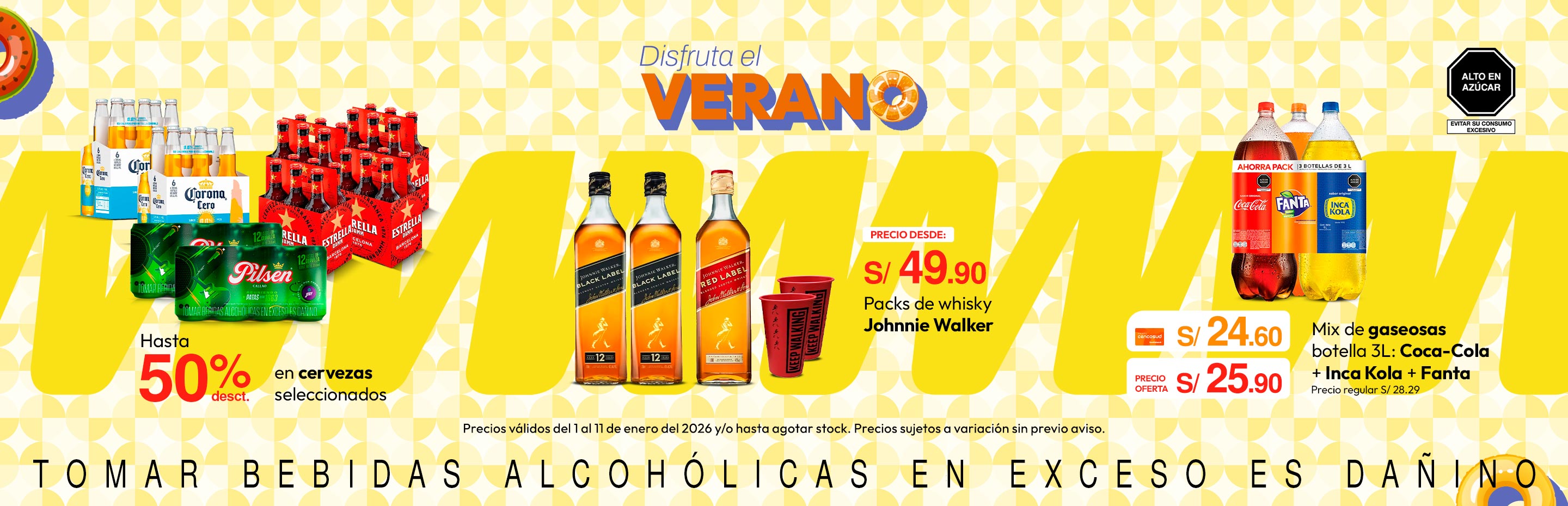 Hasta 50% dscto en cervezas seleccionadas