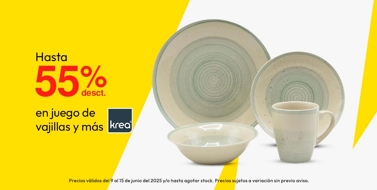 Hasta 55% de Desct. En Juego de Vajillas y más