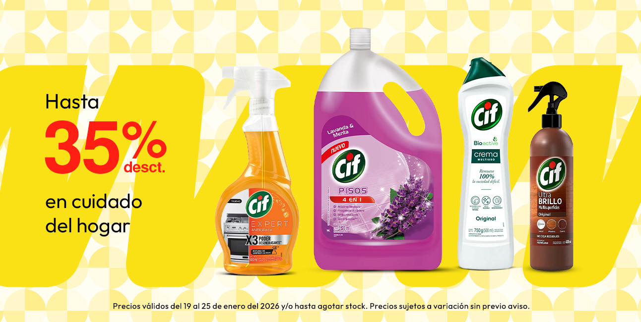 Hasta 35% desct en cuidado del hogar 