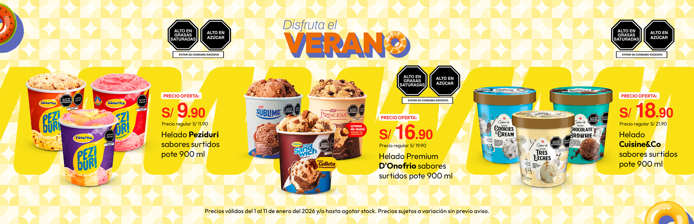 Helado Peziduri Sabores Surtidos Pote 900ml