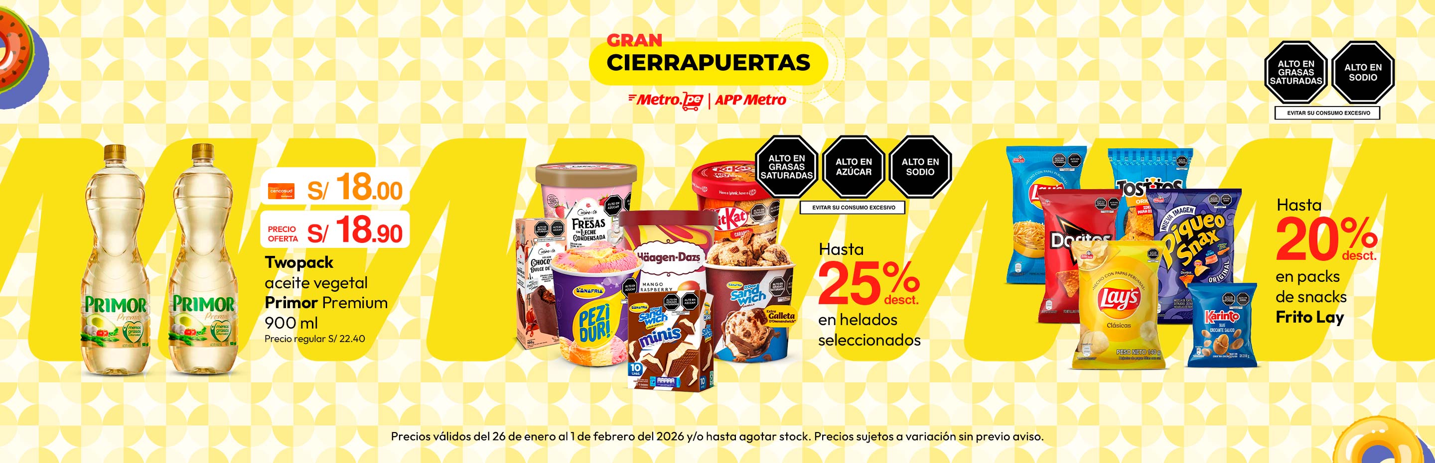 Twopack Aceite Vegetal Primor Premium 900ml