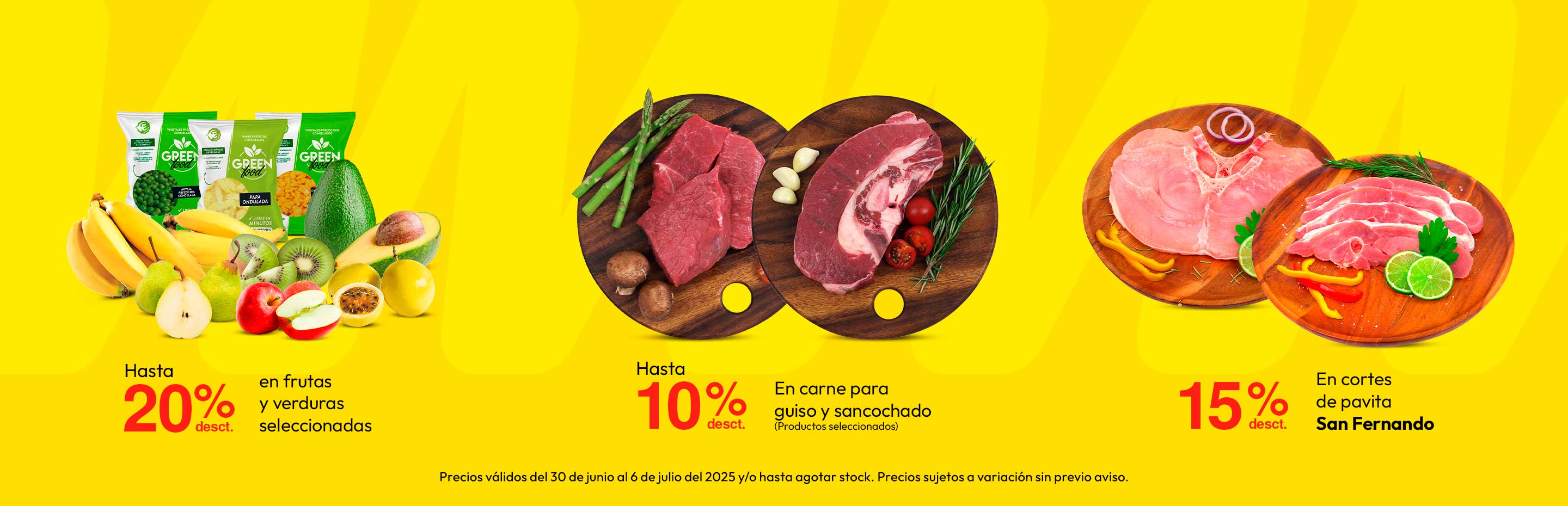 Hasta 20% de desct. En frutas y verduras seleccionadas.