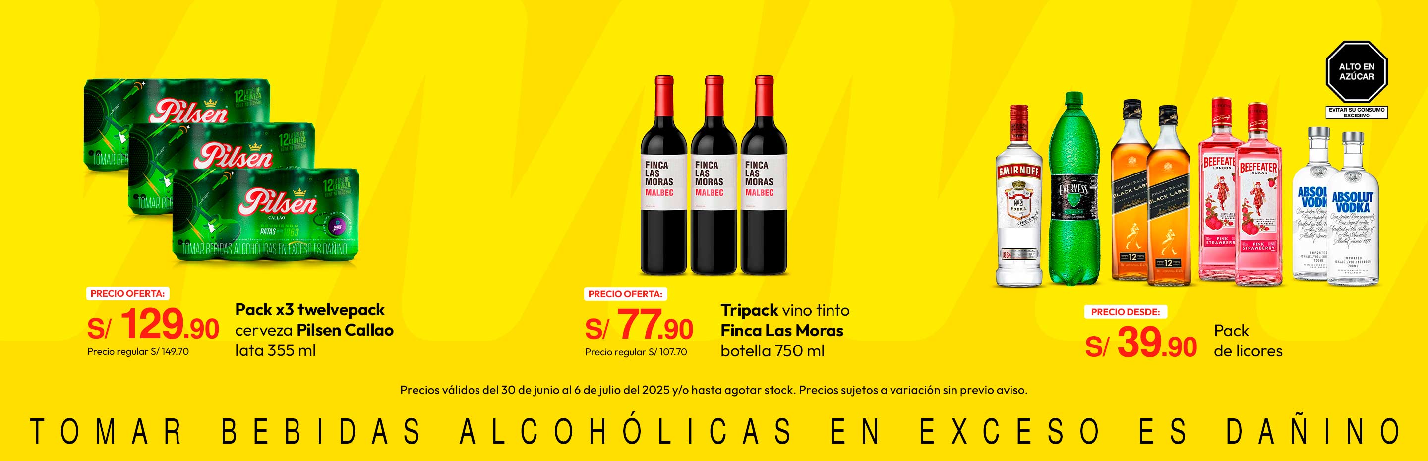 Pack x3 Twelvepack Cerveza Pilsen Callao Lata 355ml