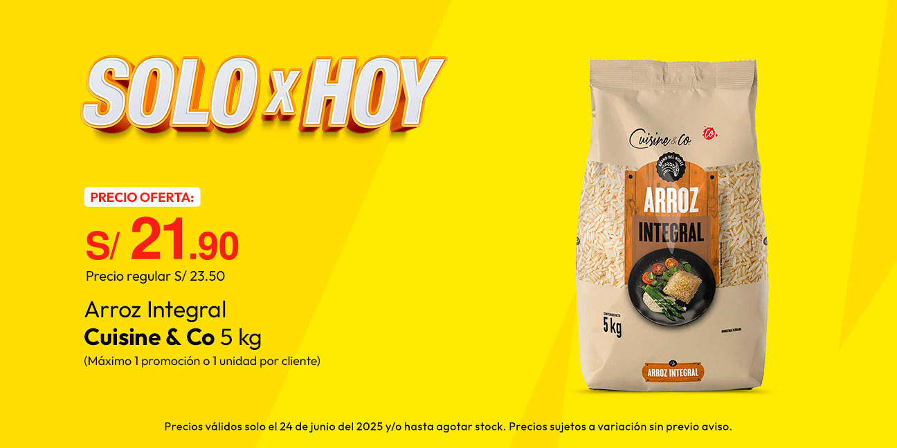 Arroz Integral Cuisine & Co 5kg (Máximo 1 promoción o 1 unidad por cliente)