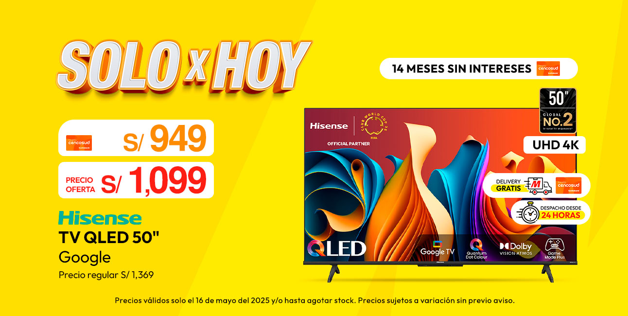 Televisor Hisense Qled Uhd 4K 50" Google
