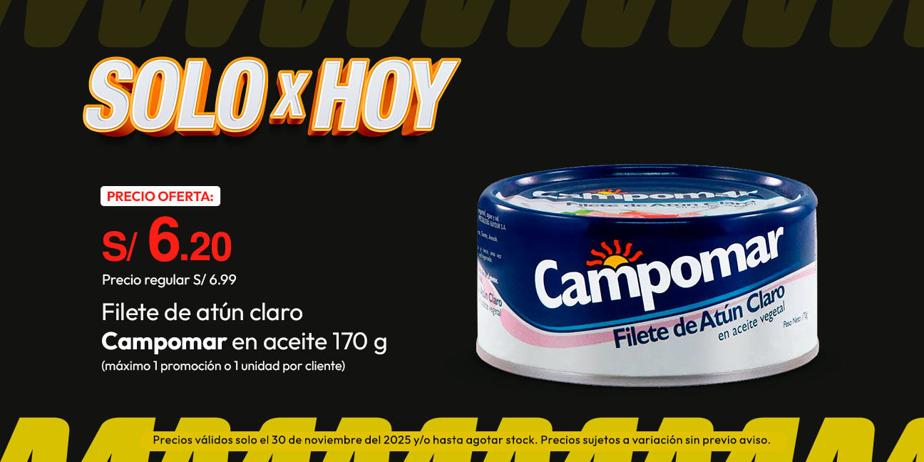 Filete de Atún Claro Campomar en Aceite 170g (Máximo 1 promoción o 1 unidad por cliente)