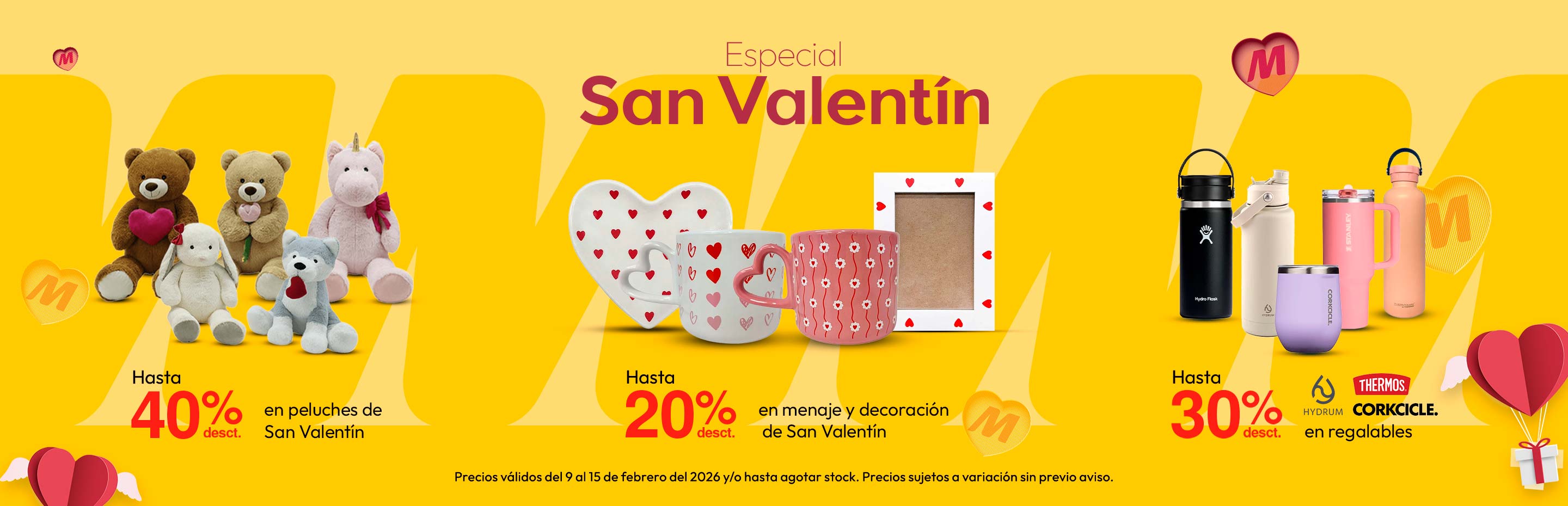 Hasta 40% de descuento en peluches de San Valentín